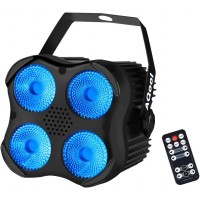 AQOOL - Luces LED RGBW para parar, luz de lavado de DJ súper brillante con control remoto y DMX, luces verticales activadas por sonido para eventos