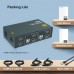 GREATHTEK KVM Switch HDMI Dual Monitor 2 Puertos, 4K 60Hz UHD Resolución YUV, 4 Hub USB 2.0 Soporta dispositivos USB 2.0