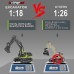 kolegend Excavadora de control remoto, juguete a escala 1.18, excavadora hidráulica,  para niños y niñas, tractor RC con luces recargable