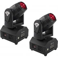 SHEHDS Mini haz de luces LED de 10 W - luces de cabeza móvil 4 en 1 RGBW - luces de escenario profesionales Set de 2