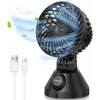 USB Desk Fan, ATTLOOQ Ventilador portatil 3 velocidades, ajustable.
