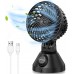 USB Desk Fan, ATTLOOQ Ventilador portatil 3 velocidades, ajustable.
