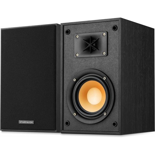 Starfavor - P5 de altavoces pasivos de estantería de 5.25 pulgadas, altavoces estéreo de 2 vías para el hogar, 50 vatios RMS, 100 vatios