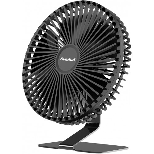 Svinkal Ventilador de escritorio USB, ventilador de mesa de escritorio ultra silencioso de 6 pulgadas, ajuste de 90, alimentado por USB.