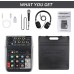 Phenyx Pro Paquete de mezclador de audio con interfaz de audio USB, 4 entradas, ecualizador de 3 bandas, efectos de eco, con micrófono dinámico