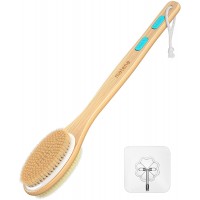 Cepillo de ducha con cerdas suaves y rígidas.