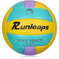Balón de voleibol de playa, tamaño oficial 5 - Runleaps suave impermeable voleibol arena deportes, para interiores, exteriores