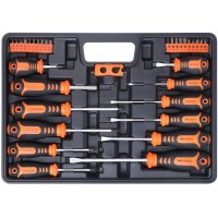 HORUSDY - Juego de destornilladores magnéticos 33 piezas, incluye Phillips, ranurado, Pozidriv, Torx