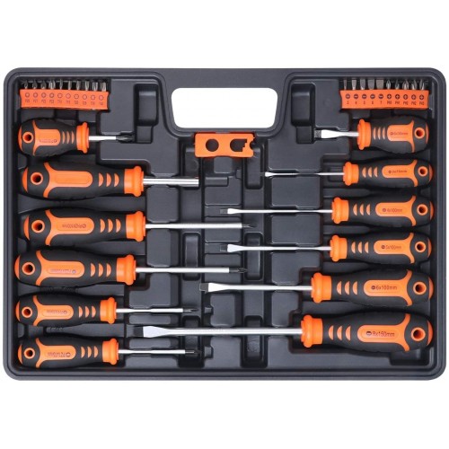 HORUSDY - Juego de destornilladores magnéticos 33 piezas, incluye Phillips, ranurado, Pozidriv, Torx