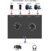 Interruptor de audio de 4 puertos, conmutador de audio de 0.138 in, selector de audio AUX estéreo, 4 entradas, 1 salida 1 entrada 4 salidas.