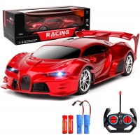 KULARIWORLD Coche de control remoto recargable 1.18 de alta velocidad RC, vehículos de carreras con luz LED