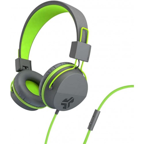 JLab Auriculares de neón de audio con plumas para la oreja, piel ecológica ultra afelpada, controladores de 1.575 in