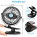 Ventilador con clip en el cochecito portátil recargable por USB, mini ventilador de escritorio de mano, para oficina, dormitorio, cochecito de bebé.