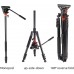 Trípode de cabeza fluida, COMAN Monopod aleación de aluminio 70.8 pulgadas para Canon Nikon Sony DSLR