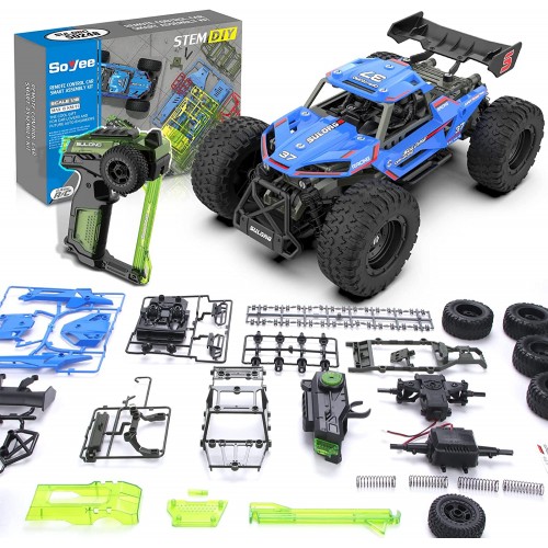 Proyectos STEM para niños de 8 a 12 años, montaje inteligente, camión RC 2.4G, control remoto, juguetes  escala 1.18 kit de experimento científico