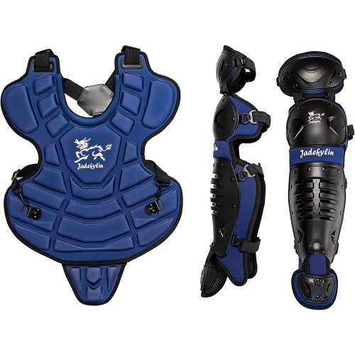 Jadekylin Equipo de captura catcher de béisbol de 14 pulgadas para jóvenes de 9 a 12 años Azul