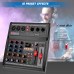 Mezclador de audio profesional Bluetooth DJ Mezclador de sonido con controlador DJ de 3 canales con DSP 16 efectos preestablecidos, interfaz USB