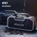 ZEALOT Altavoz Bluetooth portátil de 80 W con doble pareo, IPX7 impermeable para exteriores con batería grande de 14,400 mAh.
