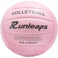 Runleaps - Voleibol impermeable para interiores y exteriores, para juegos de playa, gimnasio, entrenamiento tamaño oficial 5