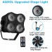 AQOOL - Luces LED RGBW para parar, luz de lavado de DJ súper brillante con control remoto y DMX, luces verticales activadas por sonido para eventos