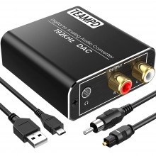 Convertidor de audio digital a analógico de 192 KHz, convertidor óptico de ...