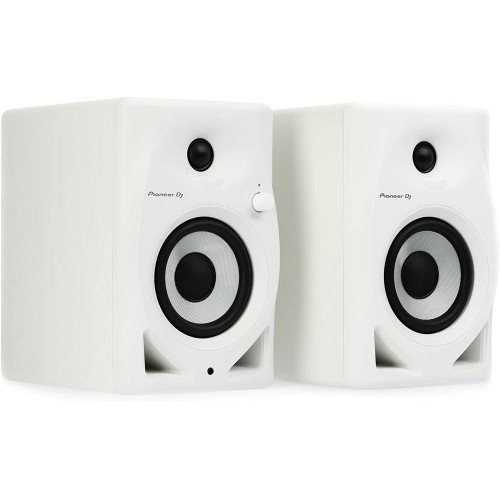 Pioneer DJ DM-40D-W Altavoz de monitor activo de escritorio de 4 pulgadas, color blanco
