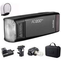 GODOX AD200Pro Godox AD200 PRO Version, 200 W 2.4G Flash Strobe, 1-8000 HSS, 500 flashes de potencia completa.