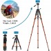 Trípode de 74 pulgadas para cámara y teléfono,  ligero con bolsa de transporte, para cámara profesional DSLR-SLR de aluminio