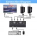 AIMOS Conmutador KVM 2 puertos, compatible con teclado mouse y monitor compartido ,compatible con HUD 4K