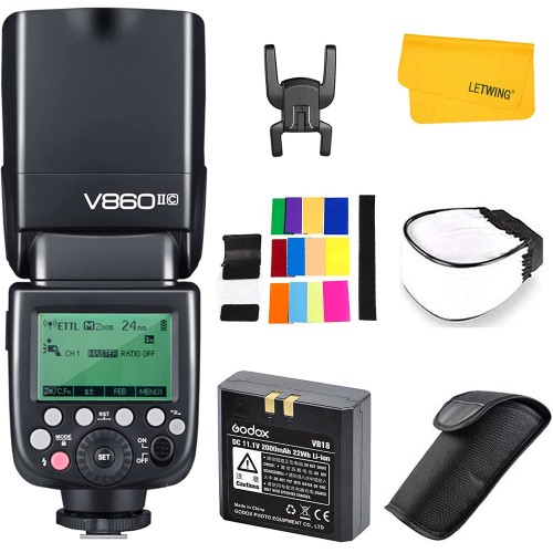 Godox V860II-C Pioneering 2.4G Cámara inalámbrica E-TTL II Li-on Flash Speedlite.