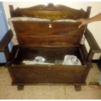 Mueble Baúl Hindú Tallado a Mano en Madera, Buen Estados Son 2