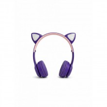 Audífonos Bluetooth Diadema P47 CAT con Orejas de Gato y Luces LED