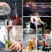 Juego de coctelera profesional 15 piezas kir Bartender, acero inoxidable con soporte acrílico