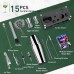 Juego de coctelera profesional 15 piezas kir Bartender, acero inoxidable con soporte acrílico