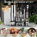 Juego de coctelera profesional 15 piezas kir Bartender, acero inoxidable con soporte acrílico