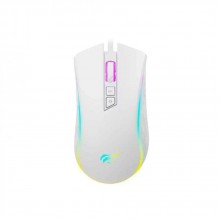 Mouse Gaming Havit MS1034 RGB USB Ergonómico 4800 DPI (Blanco)