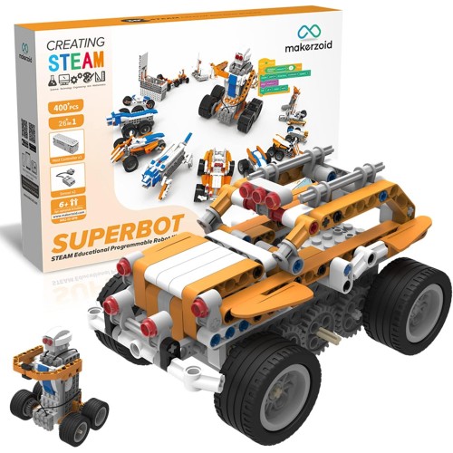 Kit de robot de codificación 26 en 1, juguete educativo STEM - aplicación makerzoid Superbot