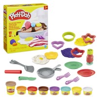 Play-Doh Flip 'n Pancakes - Set de 14 Piezas de Desayuno con 8 Colores