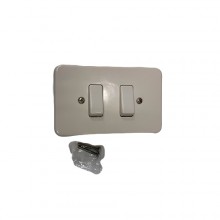 Interruptor Doble De Empotrar Con Tapa
