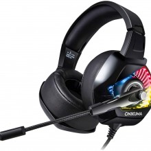 Audifonos Microfono Onikuma K6 Negro Con Luz RGB
