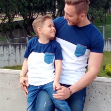 Franela con Bolsillo de Jean Tallas S M L Adulto , 2 4 8 y 12 Niño KONEKODE...