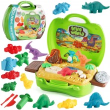 Juguetes de masa de color dinosaurio 2 en 1, 37 piezas de pasta de colores ...