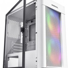 MOROVOL Case para PC Micro-ATX, 2 ventiladores ARGB preinstalados y 2 puert...