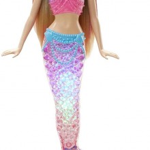 Muñeca Barbie modelo sirena arco iris con luces, Rubia