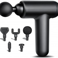 Pistola de masaje muscular portátil recargable por USB, súper silenciosa, p...