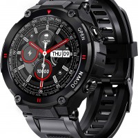 Reloj inteligente  negro con respuesta de llamada-dial, reloj inteligente m...