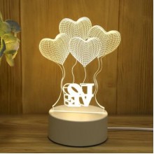 Lámpara led 3d decorativa acrílico