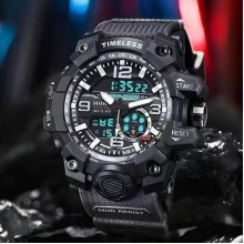 Reloj táctico militar de pulsera para hombre, deportivo con doble movimient...