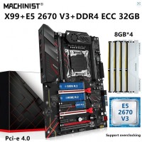 MACHINIST X99 Motherboard Set Kit Xeon E5 2670 V3 Procesador LGA 2011-3 CPU...