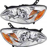 Conjunto de faros delanteros cromados para Toyota Corolla 2003, 2004, 2005,...